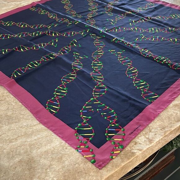 Purple Ralph Marlin & Co Silk Scarf - Picture 1 of 5